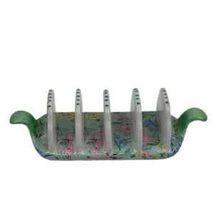 Vintage Shelley England Melody Toast Rack Caddy Cottagecore Chintz Farmhouse - Picture 1 of 9
