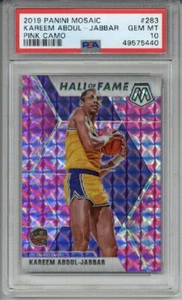 2019 PANINI MOSAIC PINK CAMO #283 KAREEM ABDUL JABBAR LAKERS PSA 10 POP 8 RARE - Picture 1 of 2