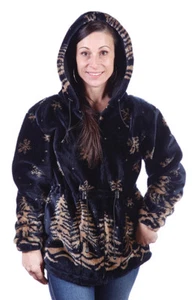Chaqueta polar de felpa con capucha Twilight Snowflakes nueva (XL) - Imagen 1 de 2