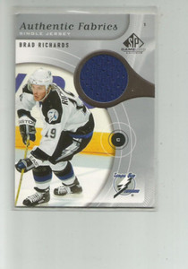 2005-06 SP GAME USED AUTHENTIC FABRICS #AFRI BRAD RICHARDS     JERSEY