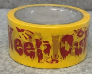 Haunted Keep Out Halloween Props Warning Sign Danger Tape Halloween Decoration - Picture 1 of 4