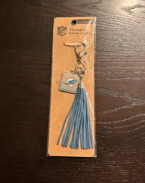 ¡Oferta! NFL Miami Dolphin Charm & Borla Monedero Bolso para Libros Llavero WH Foto 1 de 1