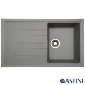 Astini Gianni Compact 1.0 Bowl Granite Croma Grey Kitchen Sink & Waste - Picture 1 of 9