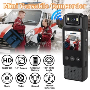 WIFI Body Camera 1080P HD Video Recorder Display Screen Outdoor Sport Camcorder - Picture 1 of 26