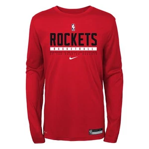 Nike NBA Youth (8-20) Houston Rockets Practice Long Sleeve T-Shirt - Picture 1 of 5
