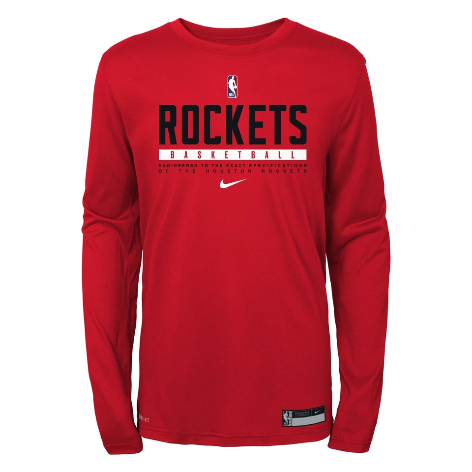 Camiseta Nike NBA Juvenil (8-20) Houston Rockets Práctica Manga Larga Foto 1 de 1