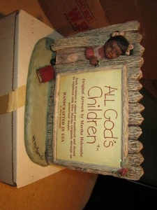 Miss Martha Holcombe All Gods Children Collection Display Plaque w/ Box Signed  - Picture 1 of 9