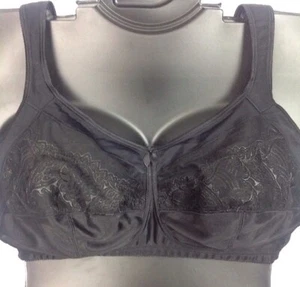Amoena Isadora No Wire Bra BLACK Lace Underwire Post Mastectomy Pockets 44114 - Picture 1 of 11
