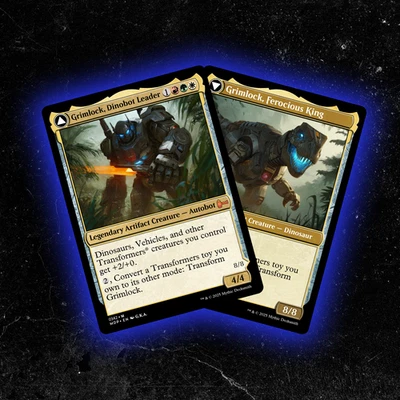 Grimlock, Dinobot Leader - Custom MTG Card - High-Quality - Image 1 of 4
