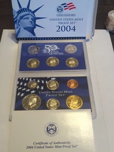 2004 S US Mint Proof Set 11 PCs with Certificate Of Authenticity & OGP - Picture 1 of 2