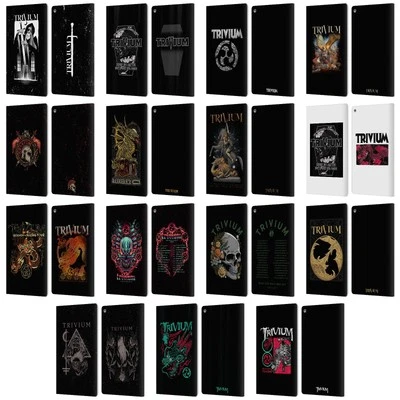 OFFICIAL TRIVIUM GRAPHICS LEATHER BOOK WALLET CASE COVER FOR AMAZON FIRE - Image 1 of 4