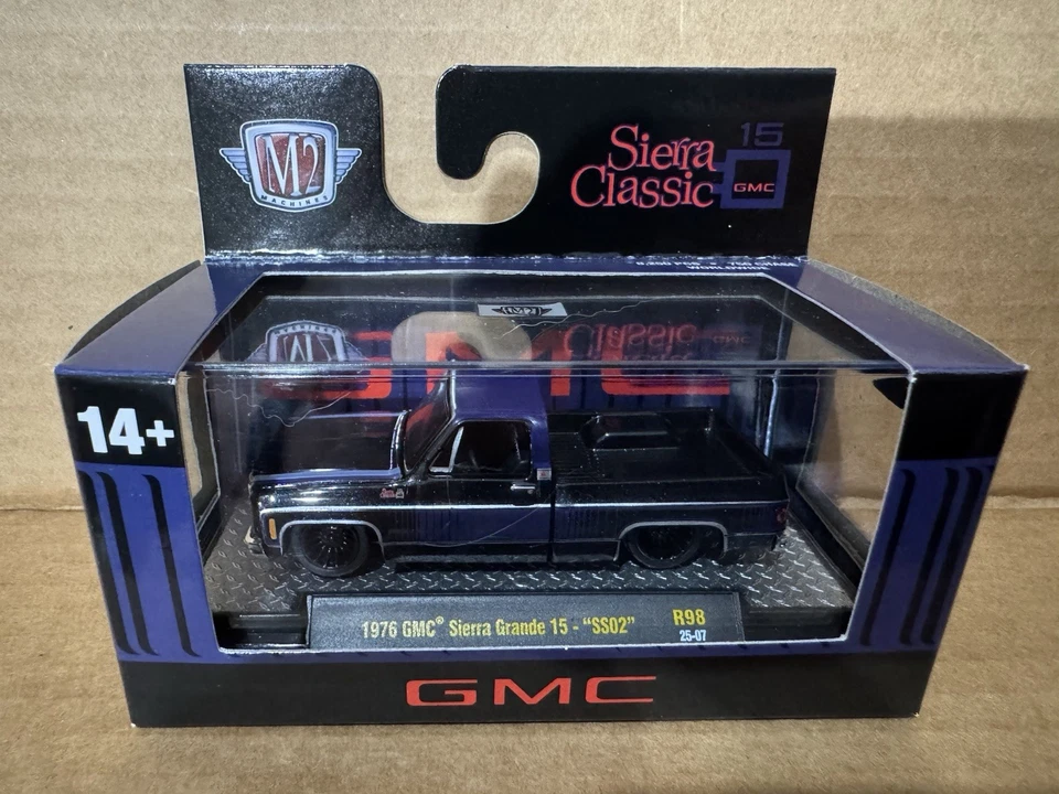 M2 Machines 1976 GMC Sierra Grande 15 SS02 Auto Thentics Purple Squarebody 🔥 - Image 1 of 1