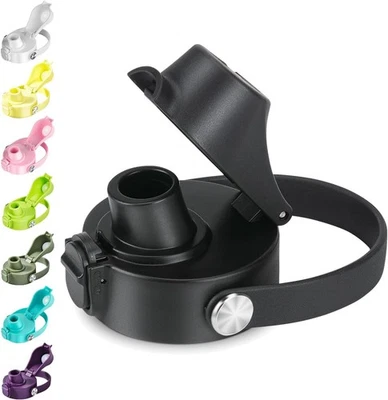 Tapa Abatible Automática para Hydro Flask Boca Ancha, Gran Caño 3 X Negro  Foto 1 de 4