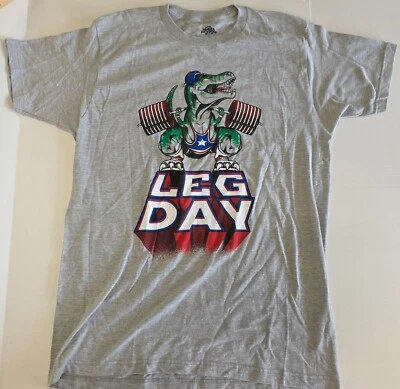 Camiseta Leg Day TRex Dead Lifting EE. UU. Talla Grande Camiseta Rex Ann Arbor Para Hombres Foto 1 de 4