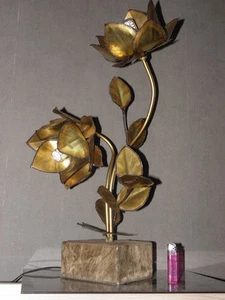 lamp flowers JANSEN CIRCA 1970 PANTON ERA lamp light design vintage Flower vtg - Picture 1 of 12