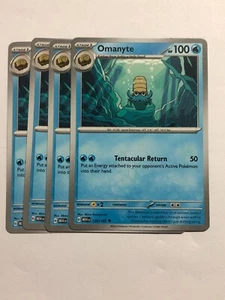 Pokemon Card 151 4x Playset Omanyte 138/165 Near Mint - Picture 1 of 1