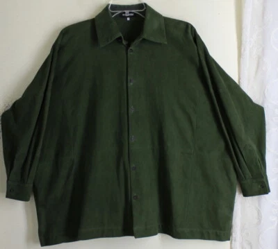 AMAZING As Is Eskandar VERDANT Lightweight SUEDE LEATHER Shirt Top Jacket 0 O/S - Image 1 of 4
