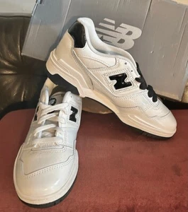 New Balance - 550 "Sea Salt/Black" Colorway White Leather Low-Top Sneaker - 6 - Picture 1 of 11