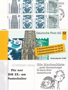 Alemania 1995 MiNr. MH29b oZ folleto completo MNH VF - Imagen 1 de 1