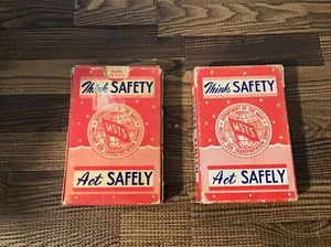 2 Decks Vintage Pinochle Cards Dept Of The Navy Military Sea Trans. Service Rare - Picture 1 of 8