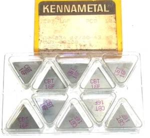 Lot of 10 New Kennametal Triangle, CBT Chipbreaker for Indexables CBT-16F - Picture 1 of 1