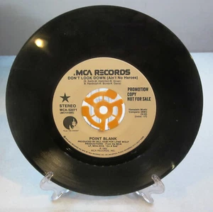 Point Blank Don't Look Down Ain't No Heroes 45 Promo VG+ With Free Insert - Picture 1 of 2
