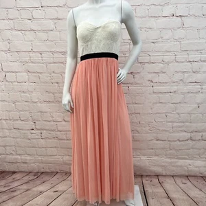 Rue 21 Dress Sleeveless Strapless Pink/white Lace Lined Women's Size XL - Picture 1 of 15