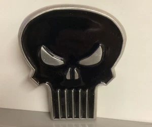 MARVEL THE PUNISHER SKULL BLACK BELT BUCKLE METAL 2005 MOBTOWN BIKER STYLE - Picture 1 of 5