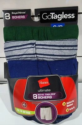 Boxers Hanes Boys Ultimate Tagless 3 pares colores surtidos talla S (6-8) Foto 1 de 2