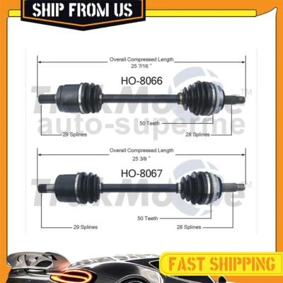 For 1989 1990 Acura Legend 2.7L TrakMotive CV Axle Shaft Front Set 2x - Image 1 of 4