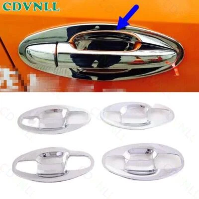 Para Subaru Outback 2015-2019 Cromo Plateado Exterior Puerta Lateral Tazón Marco Borde 8* Foto 1 de 4