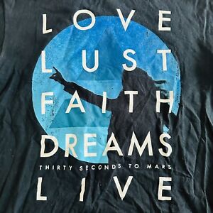 30 Seconds from Mars Love Lust Faith Dreams Live Concert T-Shirt Australia 2014
