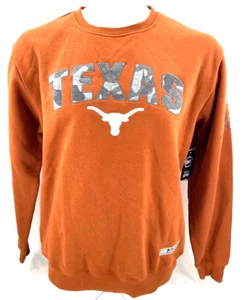 NEW Texas Longhorns Colosseum OHT Orange LS Camo Crew Neck Sweatshirt Men's L - Picture 1 of 8
