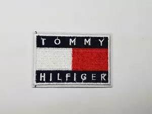 Tommy Hilfiger iron on or sew on Patch brand logo jeans shirt - Picture 1 of 2