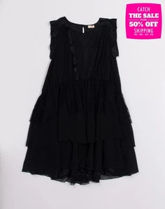 RRP €305 ELISABETTA FRANCHI Kids Dress Size XL 14Y Ruffles Lace Made in Italy - Picture 1 of 3