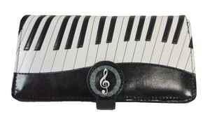 Shag Wear Damen große Kunstleder Clutch Geldbörse Klavier Tasten Musiklehrer - Bild 1 von 9