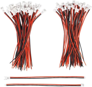 30 Pairs 26 AWG 2 Pin Mini Micro JST 1.25Mm Connector Plug Cable Wire Male Femal - Picture 1 of 12