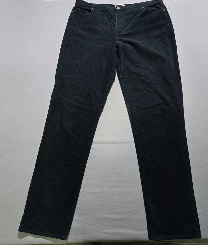 Pantalones de pana ColdWater Creek para mujer azul marino - talla recta 14T 36x34" Foto 1 de 4