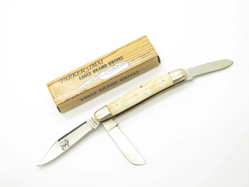Vintage 1976-1978 Parker Frost Imai Seki Japan 4" Stockman Brahma Folding Knife - Image 1 of 4