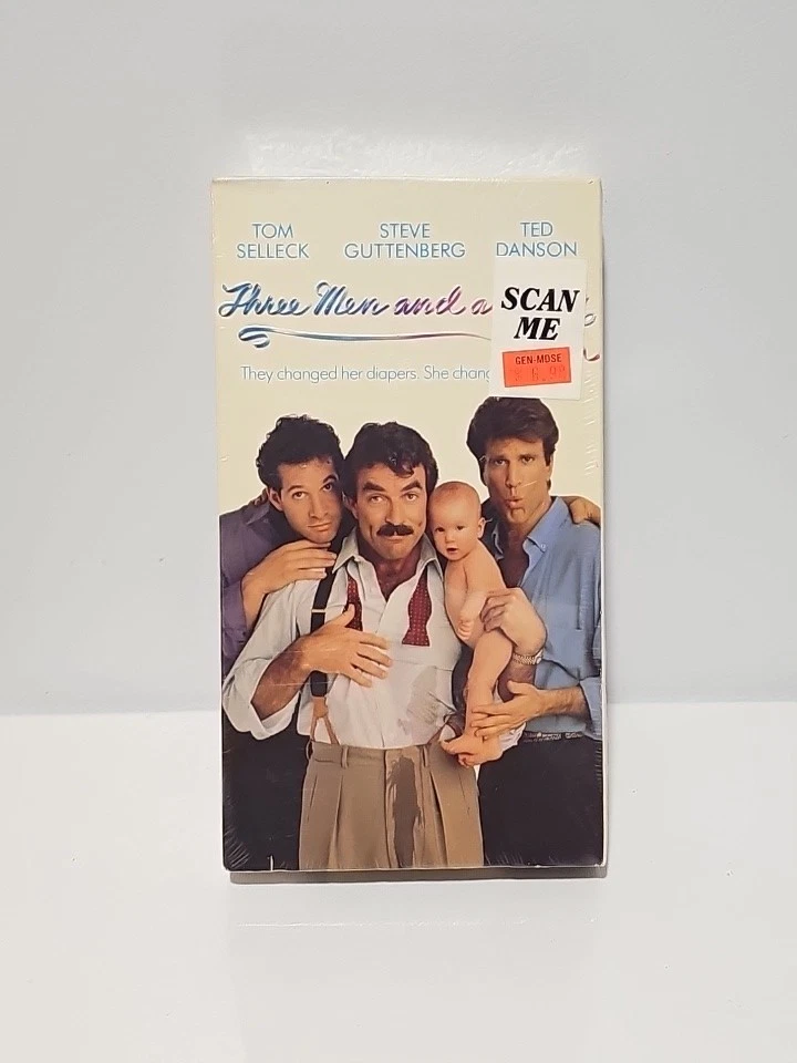 Three Men and a Baby (VHS, 1987) Tom Selleck Ted Danson NEW Factory Sealed Foto 1 de 3