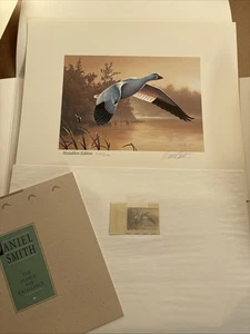Mint 88-89 Federal Duck Stamp Numbered Print DANIEL SMITH signed Gold Medallion - Picture 1 of 14