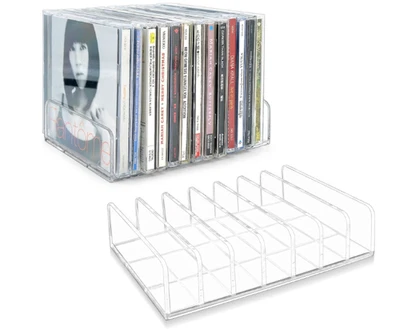 2 soportes acrílicos transparentes para CD, estado y caja de almacenamiento 14 Foto 1 de 4