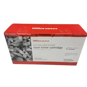 NEW Office Depot Brand Q7553X Black Toner Cartridge Replacement for HP LaserJet - Picture 1 of 3
