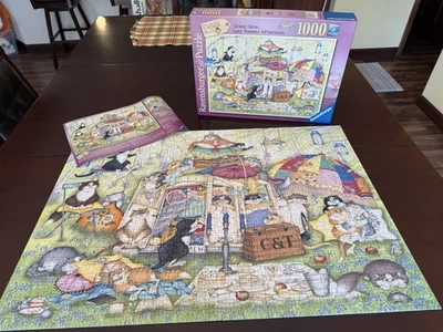 Ravensburger Puzzle Linda Jane Smith “Crazy Cats Lazy Summer Afternoon” 1000 Pc - Image 1 of 4