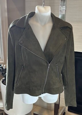 Chaqueta de moto Philosophy verde imitación gamuza talla XS nueva sin etiquetas Foto 1 de 4