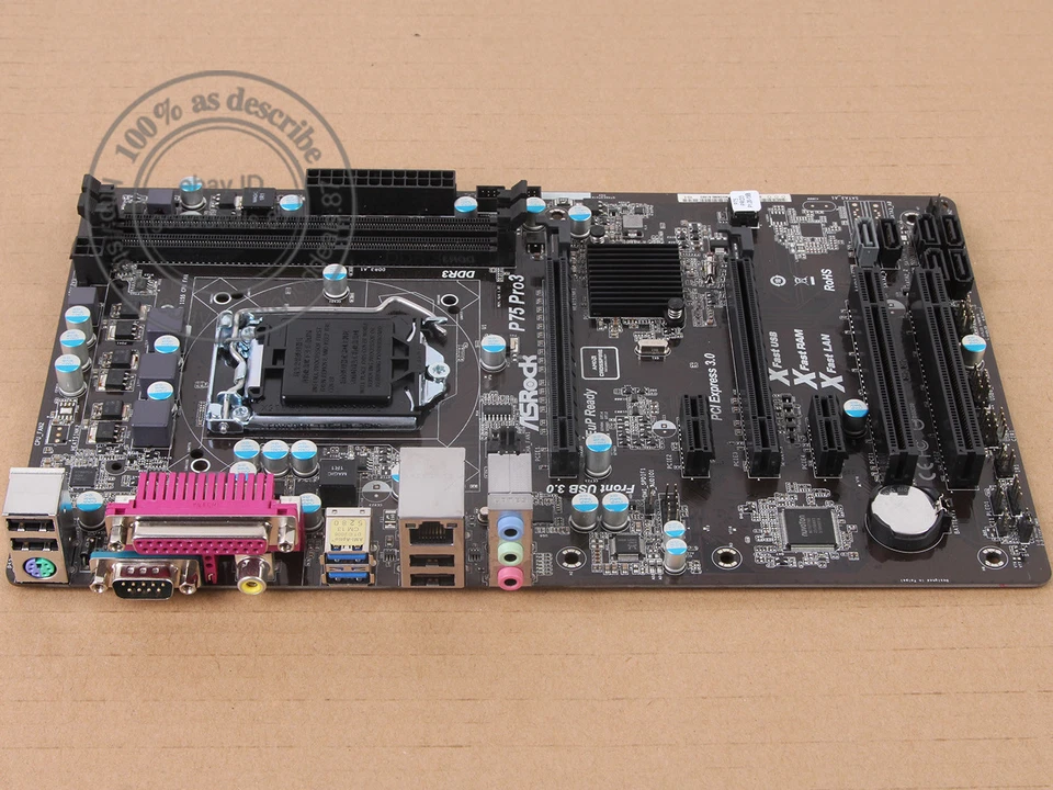 Original ASRock P75 Pro3, LGA 1155, Intel Motherboard B75 ATX DDR3 - Bild 1 von 1