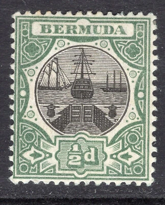 BERMUDA 1906 1/2d Mint SG 35 cv £21 F/VF Crown CA Fine centering - Image 1 of 2