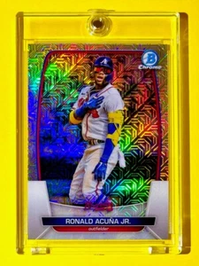 Ronald Acuna MINT SILVER MOJO REFRACTOR BOWMAN CHROME BRAVES INVESTMENT CARD! - Picture 1 of 8