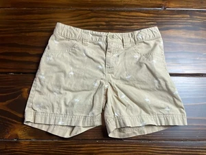 Cherokee Shorts, Girl's Size Large 10/12, Tan White, Flamingo, Adjustable Waist - Picture 1 of 9