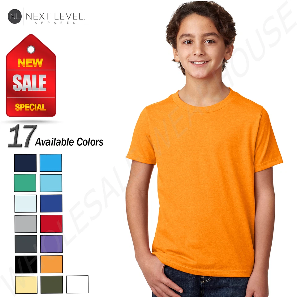 Next Level Youth CVC Crew Neck Short Sleeve T-Shirt M-3312 - Image 1 of 1